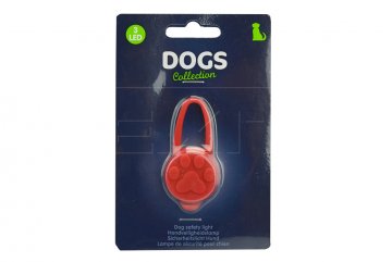 Bezpečnostní LED osvětlení na obojek DOGS (3x6cm) - Červené