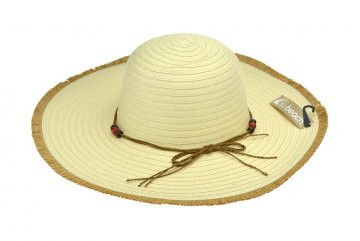 Plážový klobouk 42cm, 275329 - Krémový světle