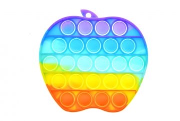 Fidget Popit Rainbow antistresová hračka Jablko
