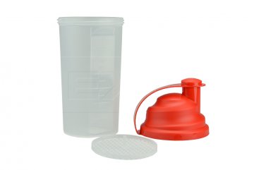 Plastový shaker TVAR 700ml (23,5x10cm) - Červené víčko