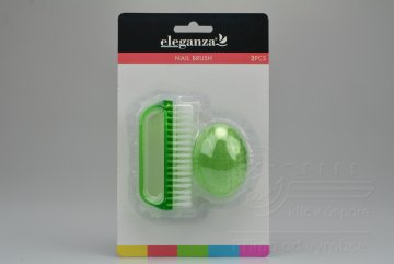 Set 2ks kartáček na nehty ELEGANZA (5,5-9cm) - Zelený