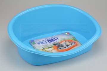 Plastový pelíšek pro psy (46x33x17cm) - Modrý