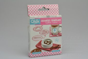 Plastové šablony na cappuccino QLÚX 4ks (9cm)