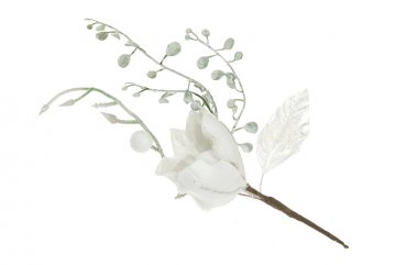 Dekorace bílý květ 203951