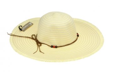 Plážový klobouk 42cm, 275330 - Krémový