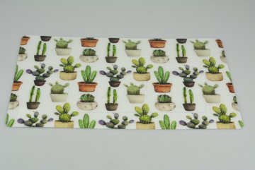 Vinylové prostírání (43.5x28.5cm) - Hnědé kaktusy