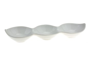 Porcelánové misky na zákusky s 3 přihrádkami pro dokonalé servírování