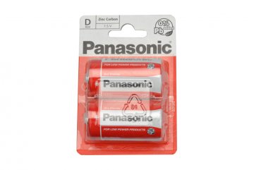 Baterie PANASONIC 2ks - 1,5V D (R20)