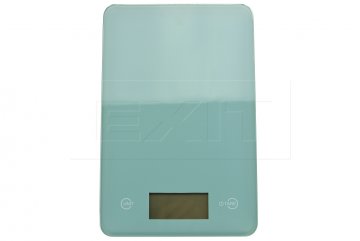 Skleněná kuchyňská digitální váha EH (23x15cm) do 5kg - Tyrkysově zelená