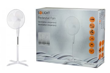 Stojanový ventilátor Solight 40cm, 45W - Bílý…