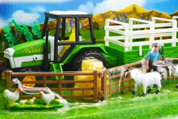 Farm set - Traktor, s farmářem a příslušenstvím