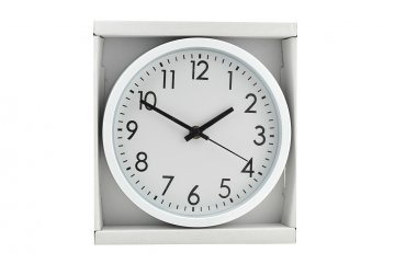 Kulaté nástěnné hodiny, 20cm - Bílé