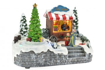 Vánoční scéna - Stánek s hračkami