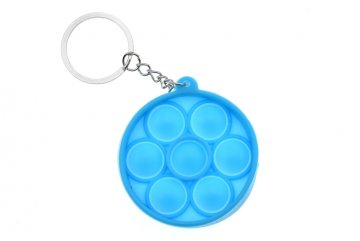 Fidget Popit antistresová hračka Klíčenka - Modré kolečko