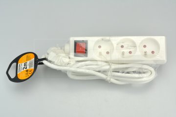 Prodlužovací kabel se 3 zásuvkami a vypínačem SOLIGHT - 2m