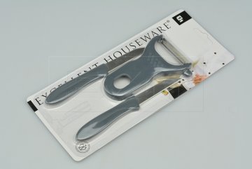 Praktický set škrabka + 2 škrabkové nože EH (11.5-16.cm) - Šedý