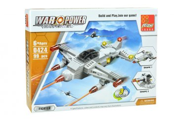 Stavebnice 0424, 99 dílků War Power - Bojové letadlo
