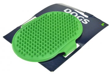 Silikonový kartáč na vyčesávání srsti DOGS (13cm) - Zelený