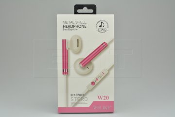 Sluchátka s mikrofonem WELIKE W20 - Růžová