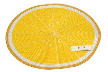 Pletené prostírání 38cm - Citron