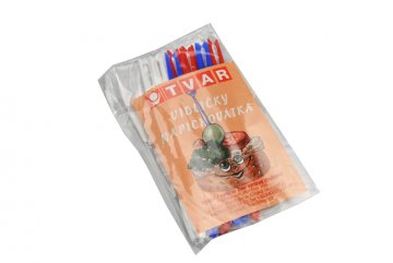 Plastové napichovátka na jednohubky TVAR 10ks - Mix barev (9cm)
