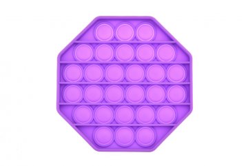 Fidget Popit antistresová hračka Octagon, fialový