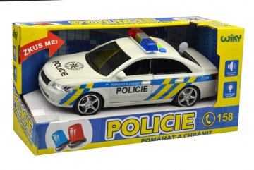 Policejní auto se zvukovými a světelnými efekty včetně baterií (24cm) 33-060/11098A