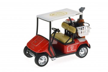 Golfové vozítko na setrvačník (10 x 7 cm) červené