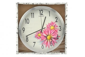 Nástěnné hodiny TIMEGOLD (28cm) - Růžové…