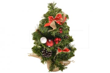 Vánoční stromeček v květináčku (40cm) - S ozdobama
