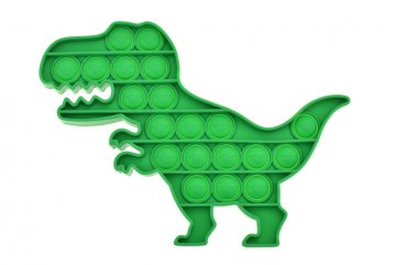 Fidget Popit antistresová hračka Dinosaurus T-REX, zelený