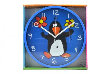 Dětské nástěnné hodiny SEGNALE (23cm) - Tučňák