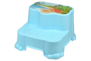 Dětské koupelnové schůdečky s obrázkem DUNQA (22.5x35x36cm) - Azuvově modré