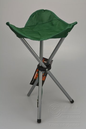 Kempingová stolička trojnožka REDCLIFFS - Zelená (45cm)