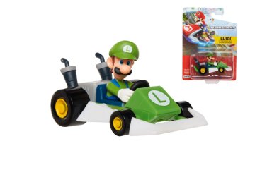 Super Mario miniautíčka s figurkou - Luigi