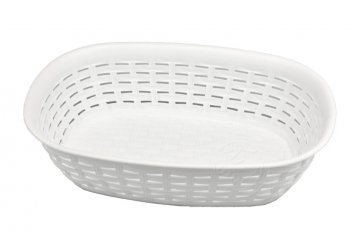 Plastový košík do domácnosti (30,5x22x7,5cm) - Bílý 3l