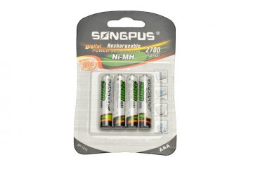 Nabíjecí baterie SONGPUS 4ks - AAA (SP-1815) 2700mAh