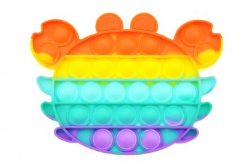Fidget Popit Rainbow antistresová hračka Krab