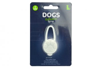 Bezpečnostní LED osvětlení na obojek DOGS (3x6cm) - Bílé