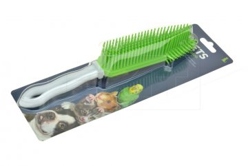 Silikonový masírovací kartáč pro zvířata - Zelený (27cm)