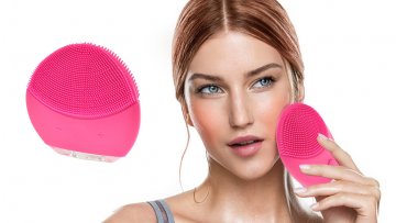 Čistící vibrační kartáček na obličej - Růžový