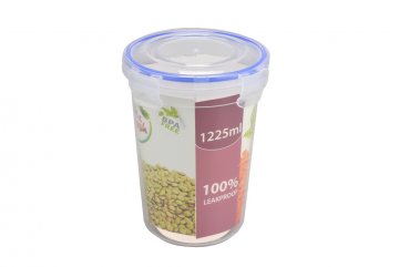 Kulatý plastový box na potraviny se silikonovým těsněním (13x16,5cm) - 1225ml