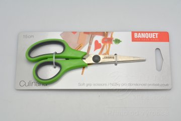 Protiskluzové nůžky pro domácnost BANQUET - Zelené (15cm)