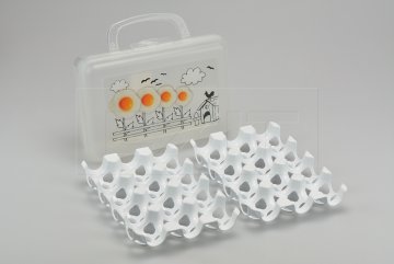 Plastový box na 12 vajec s výplní 