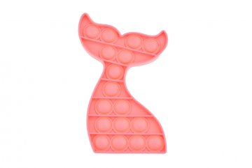 Fidget Popit antistresová hračka Ocas mořské panny, růžový