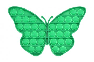 Fidget Popit antistresová hračka Motýl, zelený