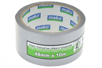 Textilní páska MAKO 48mm / 10m - Stříbrná