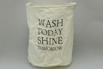 Látkový vak na špinavé prádlo (40x50cm) - WASH TODAY SHINE TOMORROW