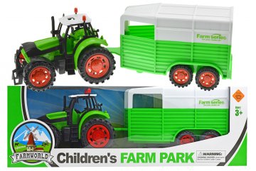 Farm park - Traktor s vlekem (34cm)
