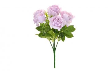 Umělá kytice růže fialová